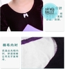 Váy múa tay phối nhung tím