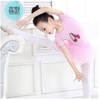 Váy múa kimsa giày tay ngắn màu hồng, tím