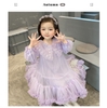 Váy công chúa tím bồng bềnh