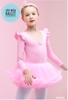 Váy múa tutu dài tay màu hồng, màu tím