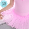 Váy múa 2 dây chấm bi hồng