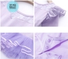 Váy múa phối ren tiên dài tay (xanh, hồng, tím)