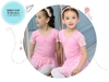 Váy tập múa ren ngắn tay (trắng, hồng)