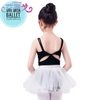 Set áo váy múa 2 dây kép đen trắng