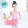 Set áo váy múa cutout lưng buộc nơ (2 màu)