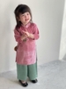Bộ áo dài nhung thêu kèm vòng