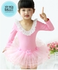 Váy múa cổ tim ren dài tay