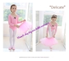 Set váy múa gân nơ đen dài tay (tím, hồng, xanh)