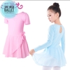 Váy tập múa voan chéo nơ tay ngắn