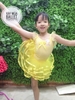 Váy múa tay tiên vàng 5 tầng