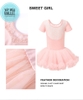 Váy múa ren tutu ngắn tay (hồng, xanh, đen)