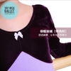 Váy múa tay phối nhung tím