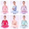 Váy múa phối ren tutu dài (hồng đỏ, hồng cam)