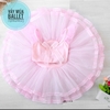 Váy múa tay tiên đan lưng viền Barbie (hồng, trắng, xanh, vàng)