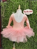 Váy múa cổ tròn hoa tay lỡ