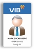 Mẫu thẻ đeo nhân viên ngân hàng VIB