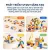 (100pcs) Đồ chơi xếp hình nam châm ánh sáng cầu vồng 100pcs Mideer
