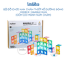 Bộ 100 mảnh xếp hình  nam châm ánh sáng thả bóng - Mideer Magnetic tiles marble run