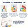 (100pcs) Đồ chơi xếp hình nam châm ánh sáng cầu vồng 100pcs Mideer