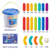 (100pcs) Đồ chơi xếp hình nam châm ánh sáng cầu vồng 100pcs Mideer