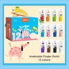 Màu vẽ bằng tay Finger Paint 12 color - MD4166 (12 tuýp/1 hộp), hiệu: Mideer