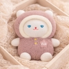 Mèo bông kể chuyện áo mũ nâu mắt xanh size 25cm - Tân Việt