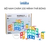Bộ 100 mảnh xếp hình nam châm ánh sáng thả bóng
