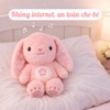 Thỏ bông kể chuyện tai dài hồng chấm bi size 25 - Tân Việt