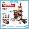 Đồ Chơi Bãi Đỗ Xe 55 chi tiết Gồm 4 Xe Và 1 Trực Thăng Chính Hãng Bowa 8026 - Parking Lot - Racing Car
