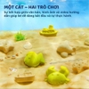 Bộ cát động lực an toàn màu tự nhiên hộp màu xanh mới bản mini nhỏ gọn dễ mang đi - mideer sand play set portable pack