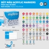 Bút màu acrylic cao cấp 60 màu có túi vải đựng - mideer Acrylic Markers 60 colours