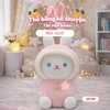 Thỏ bông kể chuyện áo hồng mắt xanh loại to size 40cm - Tân Việt