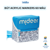 Bút màu acrylic cao cấp 60 màu có túi vải đựng - mideer Acrylic Markers 60 colours
