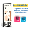 Bút chì HB hộp 18 cây - loại thân to hình tam giác cao cấp cho bé dễ viết (từ 6 tuổi) hiệu Mideer