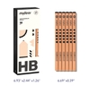 Bút chì HB hộp 18 cây - loại thân to hình tam giác cao cấp cho bé dễ viết (từ 6 tuổi) hiệu Mideer
