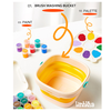 Bộ Đồ Chơi Vẽ Màu Nước 16 Màu Kèm Dụng Cụ Hộp Đựng Gấp Gọn - Mideer Portable Gouache Paint Bucket Set 16 color MD2284