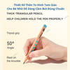 Combo tặng gọt - Bút chì hình tam giác 6B Thick Triangular Pencils - MD0170 (6 cây/1 hộp), hiệu: Mideer
