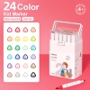 Bộ Bút Lông 2 Đầu 24 Màu Mideer Dual Tip Double-Ended Washable Marker
