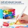 (12 màu) Bút lông màu mỹ thuật cao cấp- mideer washable marker dual-tip 12 colour
