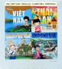Combo số 1 (4 cuốn): Việt Nam - Thái Lan - Campuchia - Indonesia - Sách Vòng Quanh Thế Giới - Kim Đồng