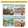Combo số 10 (4 cuốn): Lào - Đài Loan- Bồ Đào Nha - Bhutan - Sách Vòng Quanh Thế Giới - Kim Đồng