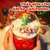 Bộ tự làm quả cầu tuyết đón Giáng Sinh có đèn LED - độ tuổi từ 5T - Đồ chơi trang trí Noel Christmas Crystal ball hãng TOI