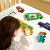 Bộ Ghép Tranh Xe Cộ Phương Tiện Giao Thông mẫu mới từ 2 tuổi My First Artist Puzzle - Busy Cars Mideer