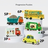 Bộ Ghép Tranh Xe Cộ Phương Tiện Giao Thông mẫu mới từ 2 tuổi My First Artist Puzzle - Busy Cars Mideer