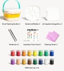 Bộ Đồ Chơi Vẽ Màu Nước 16 Màu Kèm Dụng Cụ Hộp Đựng Gấp Gọn - Mideer Portable Gouache Paint Bucket Set 16 color MD2284