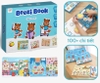 Bộ thẻ bóc dán Montessori beezi 1 - Lalala Baby (Xanh dương)