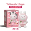 Thỏ bông kể chuyện quần hồng chấm bi trắng size 25cm - Tân Việt