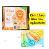 (Kèm kéo) Bộ Thủ Công Tay Khéo Não Tinh - Phân Loại Hộp 80 tờ Cắt Dán - Lalala Baby