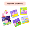 Hộp sách mini (Tím than) Giờ đi ngủ - Thư viện nhỏ - Hộp Peppa Pig - Tân Việt