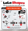 Treo cũi đa hình lala shapes đen trắng đỏ bằng giấy - lalala baby